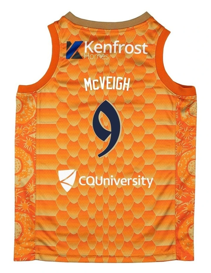 Cairns Taipans 25/26 Youth Primary Jersey Jack McVeigh Tank in Orange image 3