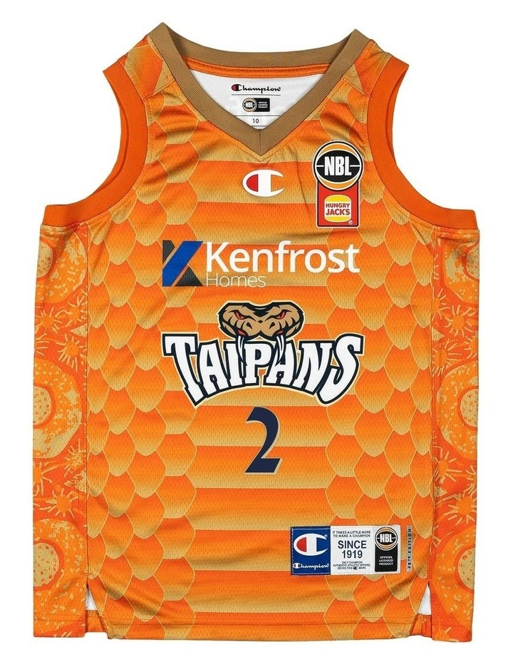 Cairns Taipans 25/26 Youth Primary Jersey Reyne Smith tank in Orange image 2