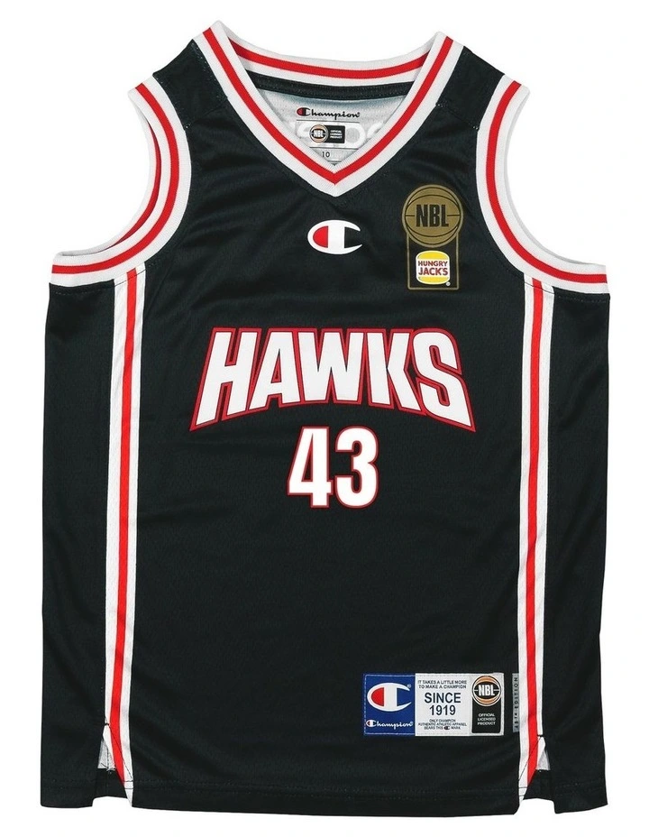 Illawarra Hawks 25/26 Youth Primary Jersey Jonah Bolden Tank in Black image 2