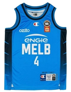 Melbourne United 25/26 Youth Alternate Jersey Dash Daniels in Blue