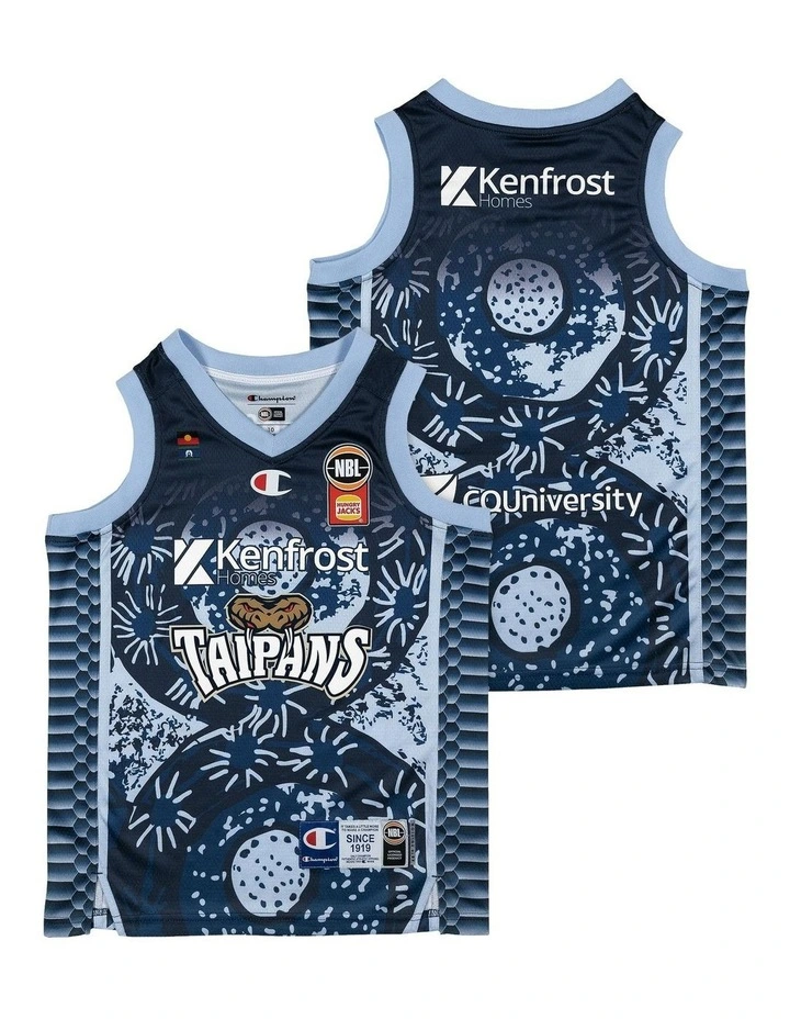 Cairns Taipans 25/26 Youth Indigenous Jersey in Blue image 1