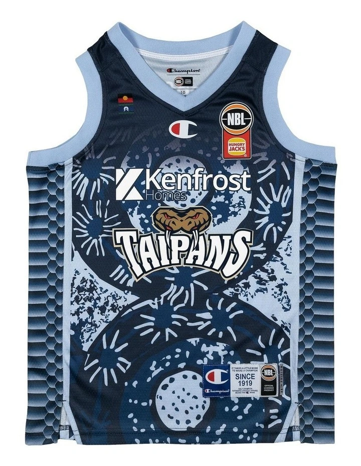 Cairns Taipans 25/26 Youth Indigenous Jersey in Blue image 3