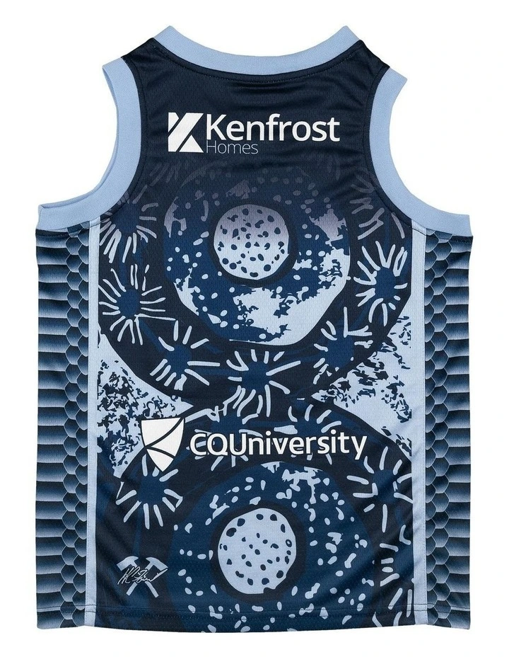 Cairns Taipans 25/26 Youth Indigenous Jersey in Blue image 4