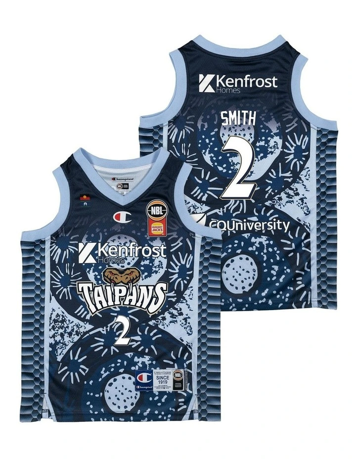 Cairns Taipans 25/26 Youth Indigenous Jersey in Blue image 1
