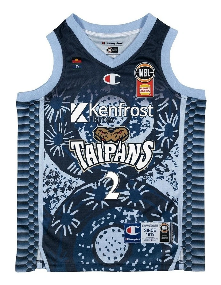 Cairns Taipans 25/26 Youth Indigenous Jersey in Blue image 3