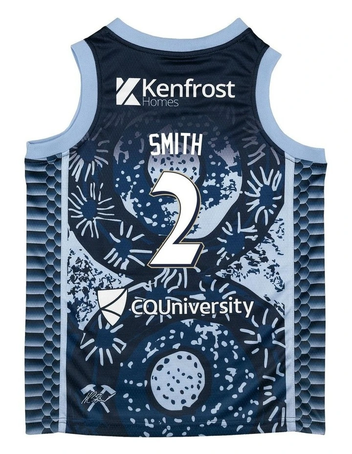 Cairns Taipans 25/26 Youth Indigenous Jersey in Blue image 4