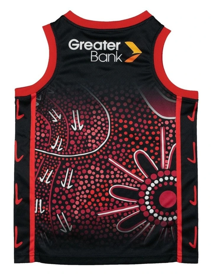 Illawarra Hawks 25/26 Youth Indigenous Jersey in Black image 4