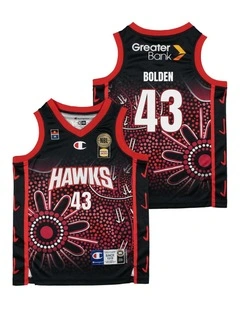 Illawarra Hawks 25/26 Youth Indigenous Jersey in Black