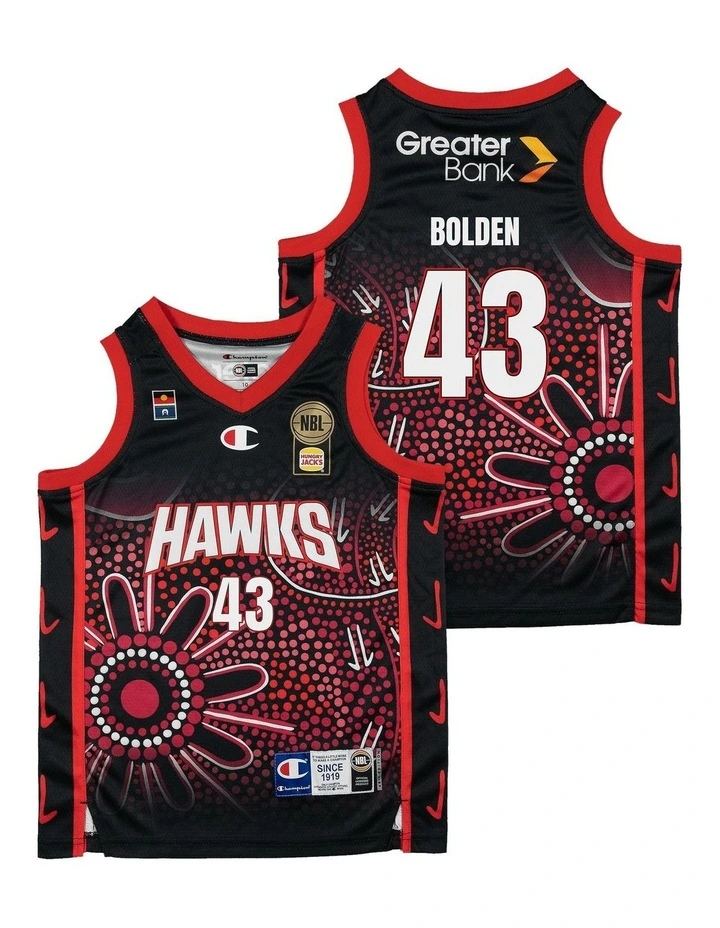 Illawarra Hawks 25/26 Youth Indigenous Jersey in Black image 1