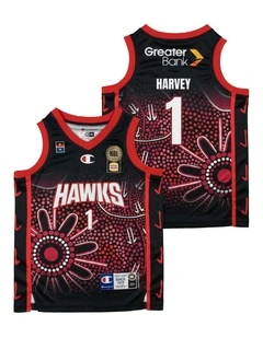 Illawarra Hawks 25/26 Youth Indigenous Jersey in Black