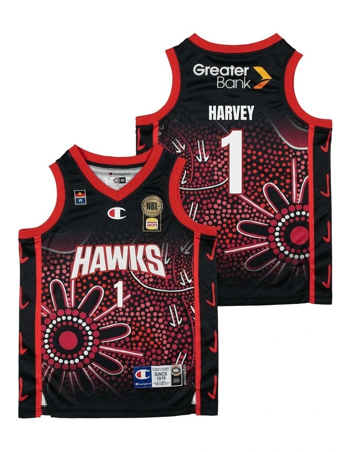 Illawarra Hawks 25/26 Youth Indigenous Jersey in Black image 1