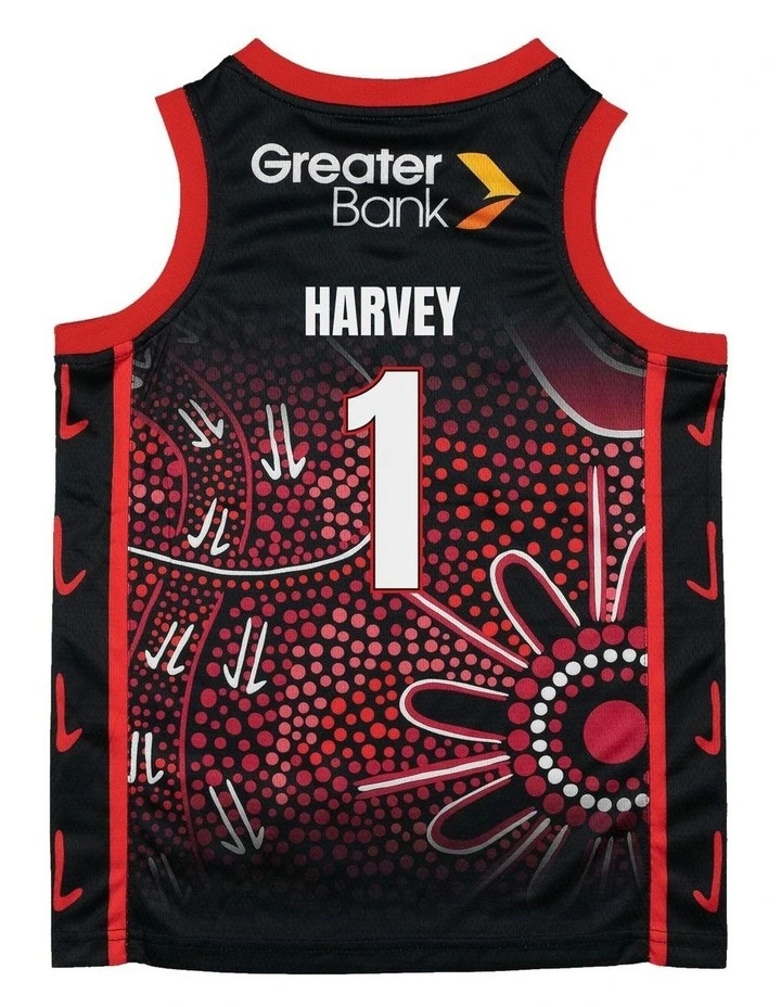 Illawarra Hawks 25/26 Youth Indigenous Jersey in Black image 4