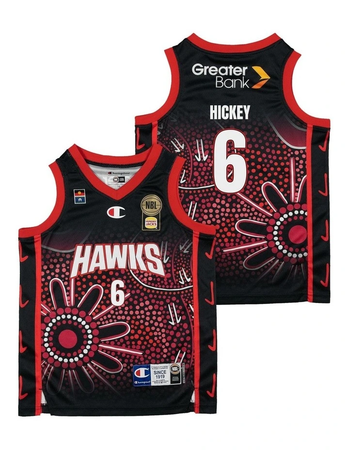 Illawarra Hawks 25/26 Indigenous William Hickey Jersey in Black image 1