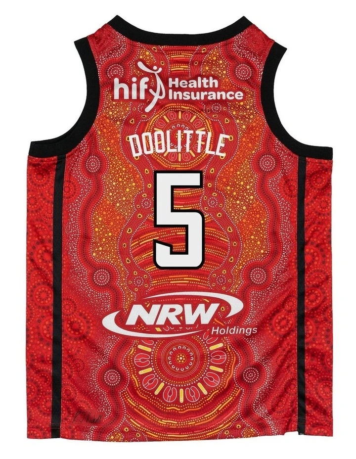 Perth Wildcats 25/26 Indigenous Kristian Doolittle Jersey in Red image 4