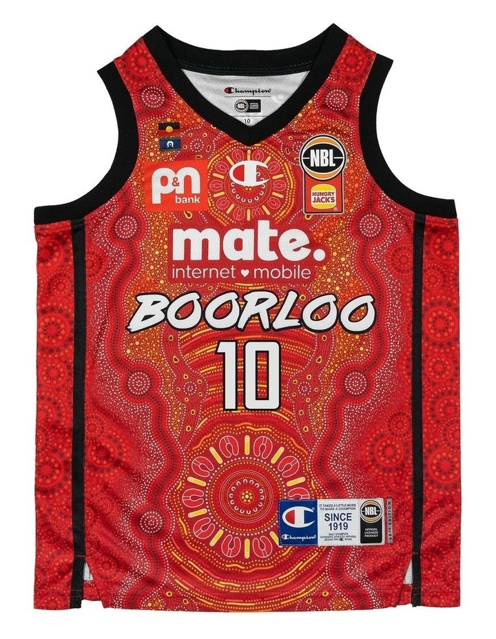 Perth Wildcats 25/26 Indigenous Ben Henshall Jersey in Red image 3