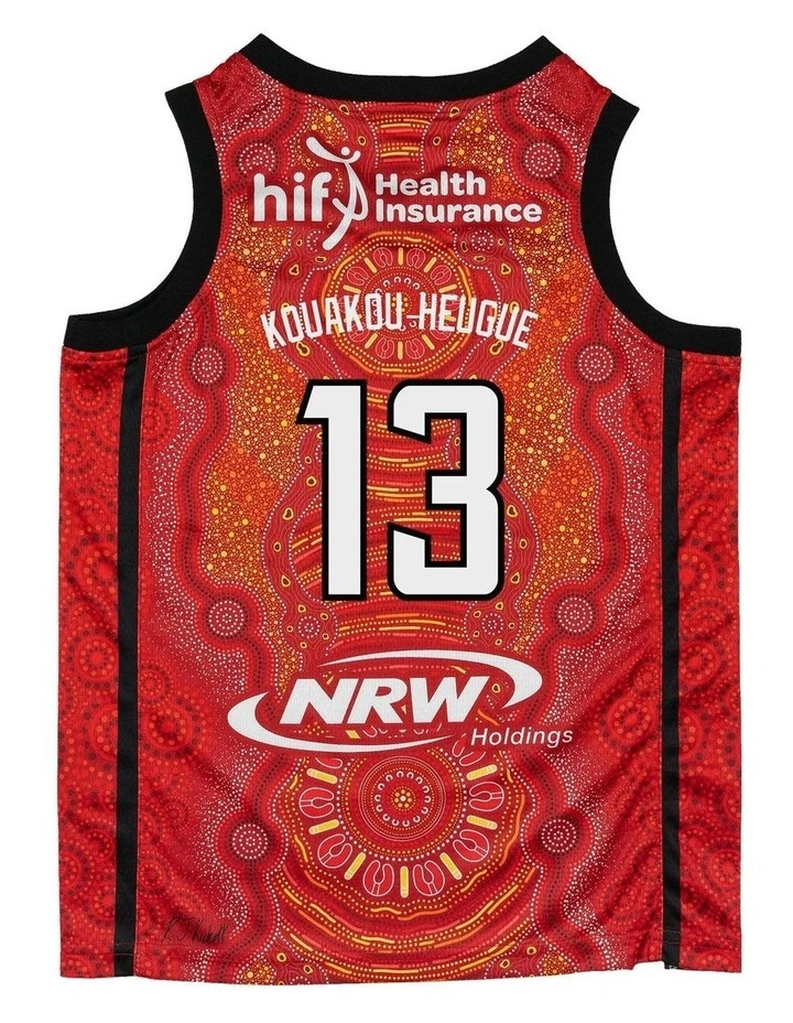 Perth Wildcats 25/26 Youth Indigenous Jersey in Red image 4