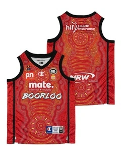Perth Wildcats 25/26 Youth Indigenous Jersey in Red
