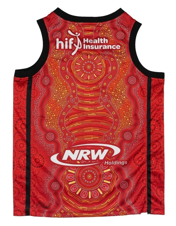 Perth Wildcats 25/26 Youth Indigenous Jersey in Red image 4