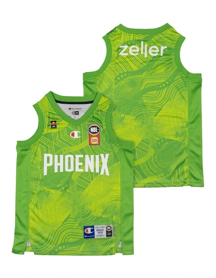 S.E. Melbourne Phoenix 25/26 Youth Indigenous Jersey in Green image 1