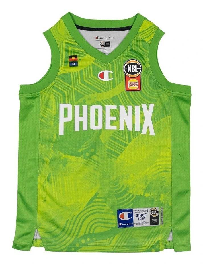 S.E. Melbourne Phoenix 25/26 Youth Indigenous Jersey in Green image 2