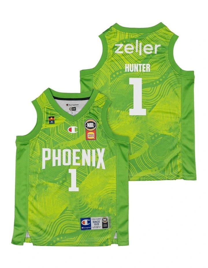 S.E. Melbourne Phoenix 25/26 Indigenous Jersey Jordan Hunter in Green image 1