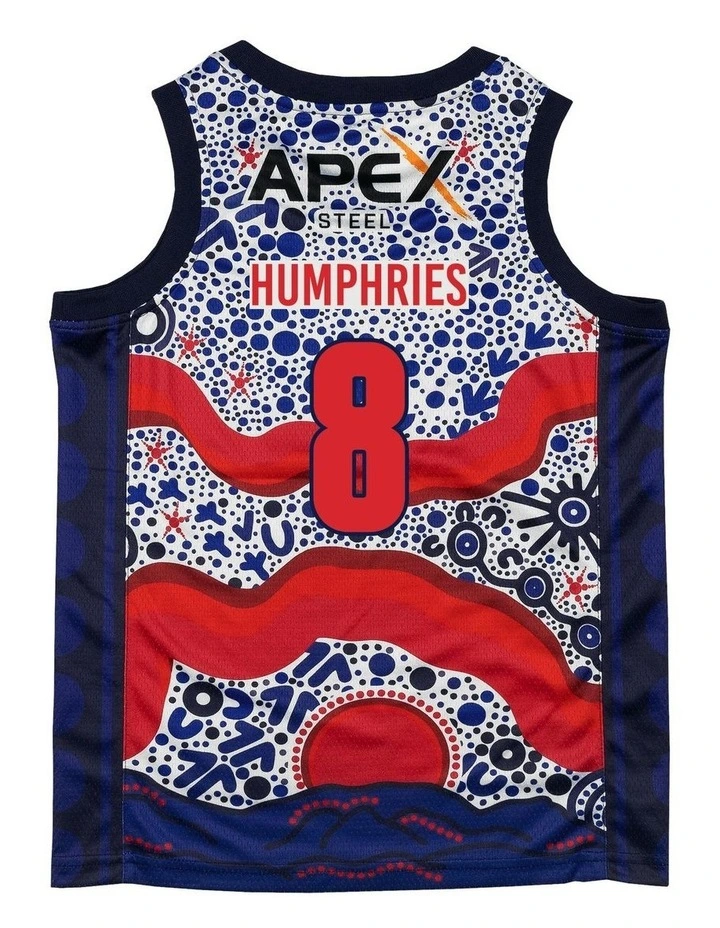 Adelaide 36ers 25/26 Youth Indigenous Jersey in Isaac Humphries image 4