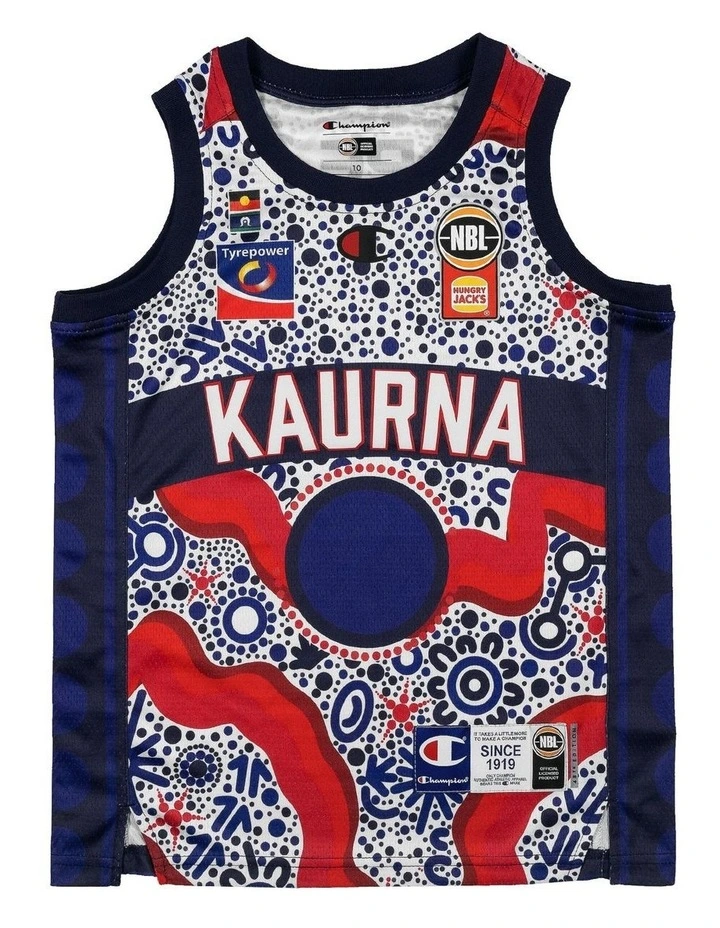 Adelaide 36ers 25/26 Youth Indigenous Jersey in Multi image 3