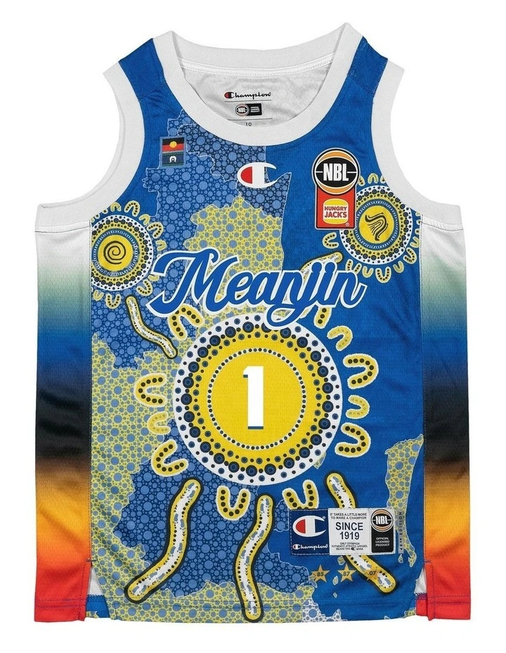 Brisbane Bullets 25/26 Youth Indigenous Jersey in Javon Freeman-Liberty image 3
