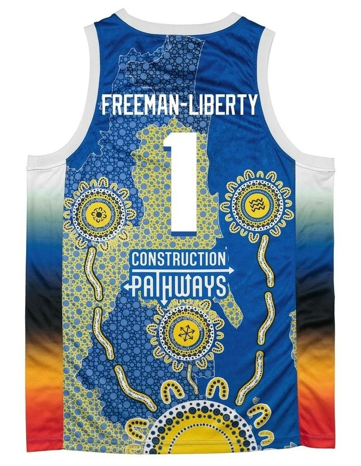 Brisbane Bullets 25/26 Youth Indigenous Jersey in Javon Freeman-Liberty image 4