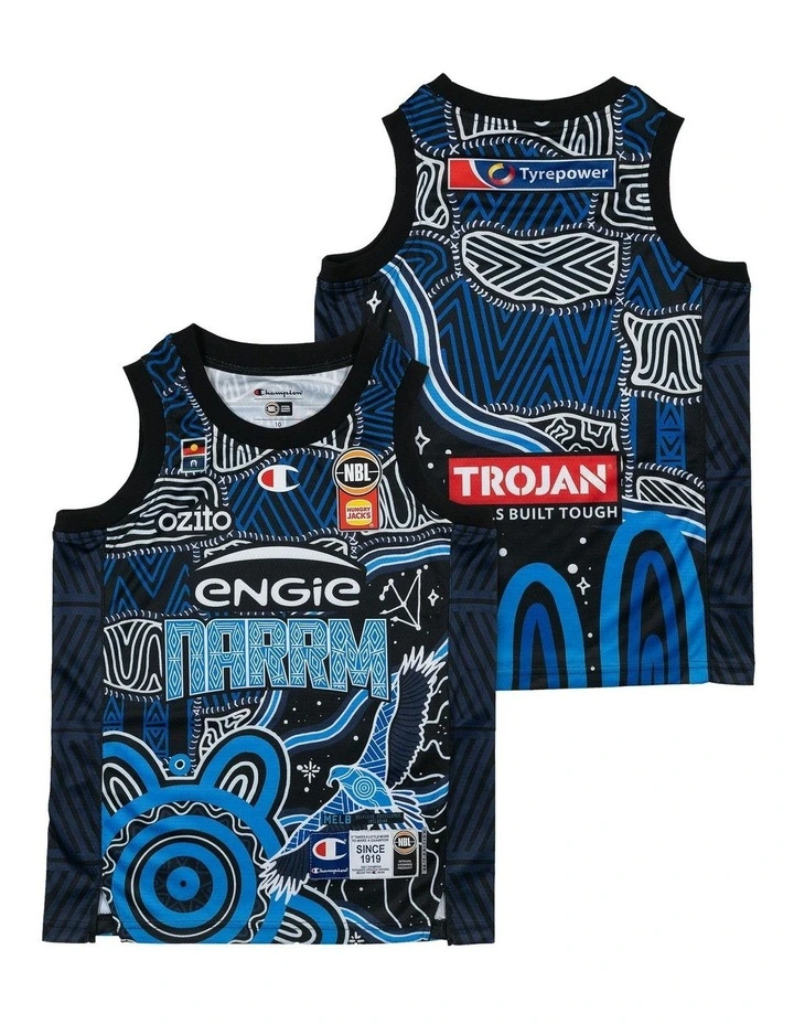 Melbourne United 25/26 Youth Indigenous Jersey in Black image 1