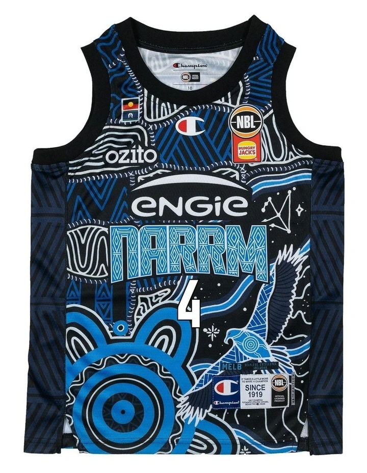Melbourne United 25/26 Youth Indigenous Jersey in Dash Daniels image 3