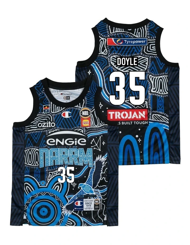 Melbourne United 25/26 Youth Indigenous Jersey in Milton Doyle image 1