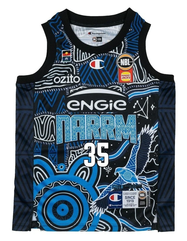 Melbourne United 25/26 Youth Indigenous Jersey in Milton Doyle image 3