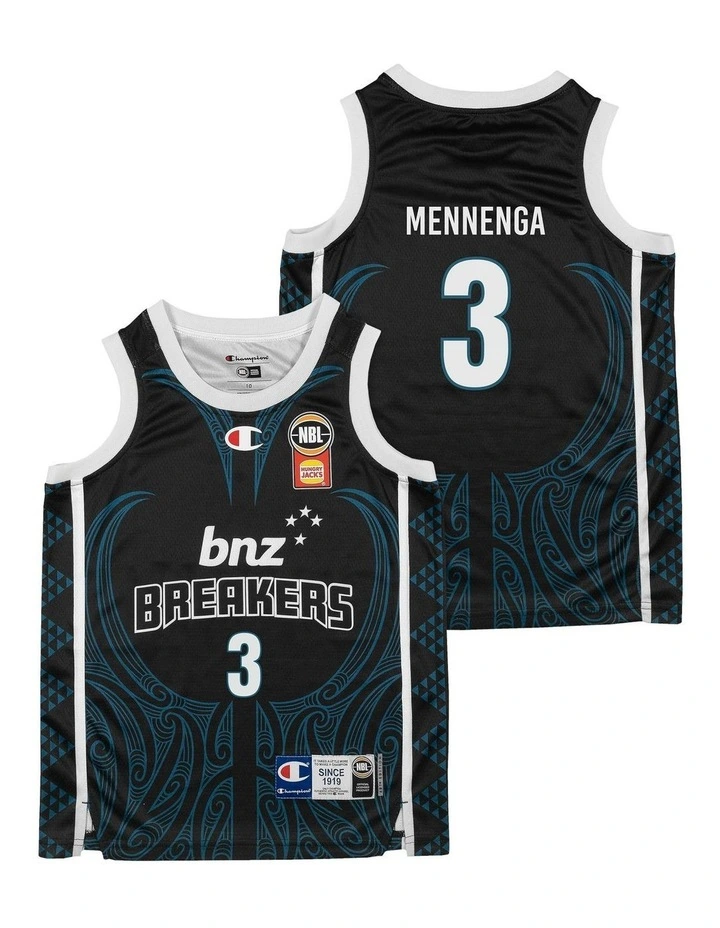New Zealand Breakers Youth Indigenous Jersey 25/26 in Sam Mennenga image 1