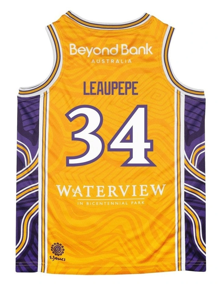 Sydney Kings Youth Indigenous Jersey 25/26 in Keli Leaupepe image 4