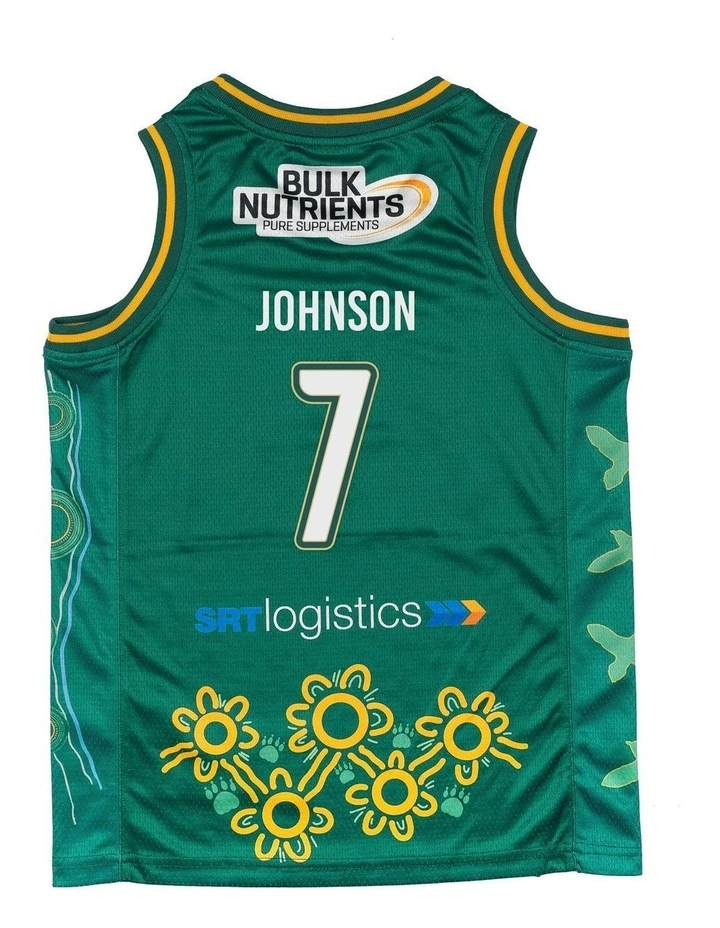 Tasmania JackJumpers 25/26 Youth Indigenous Jersey in David Johnson image 4