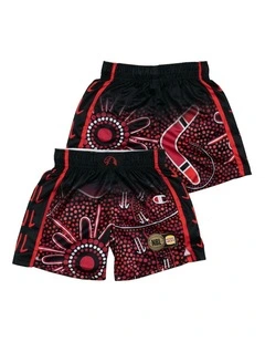 Illawarra Hawks 25/26 Youth Indigenous Shorts in Black