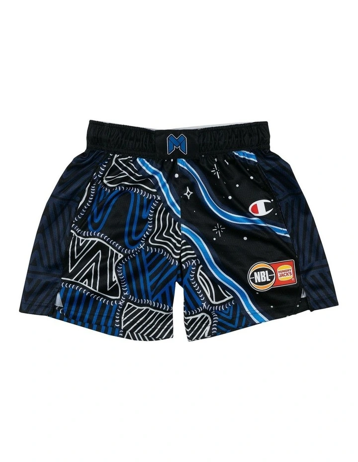 Melbourne United 25/26 Youth Indigenous Shorts in Black image 3
