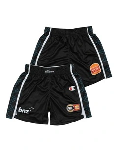 New Zealand Breakers 25/26 Youth Indigenous Shorts in Black
