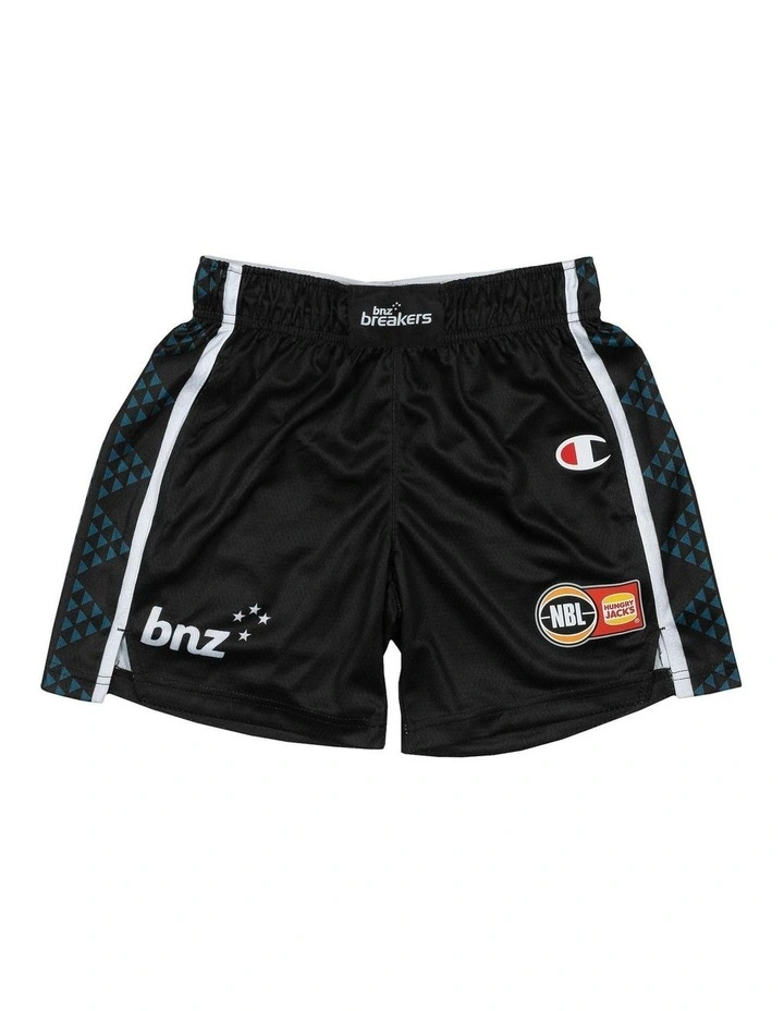 New Zealand Breakers 25/26 Youth Indigenous Shorts in Black image 3