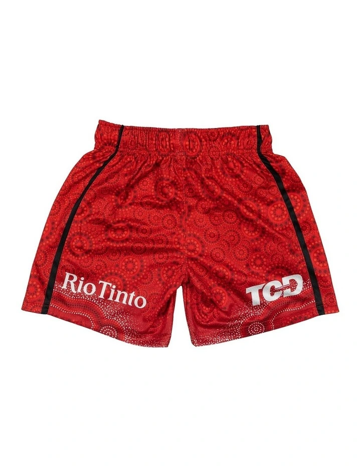 Perth Wildcats 25/26 Youth Indigenous Shorts in Red image 4