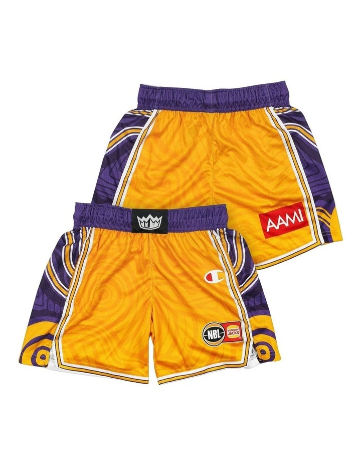 Sydney Kings 25/26 Youth Indigenous Shorts in Yellow image 1