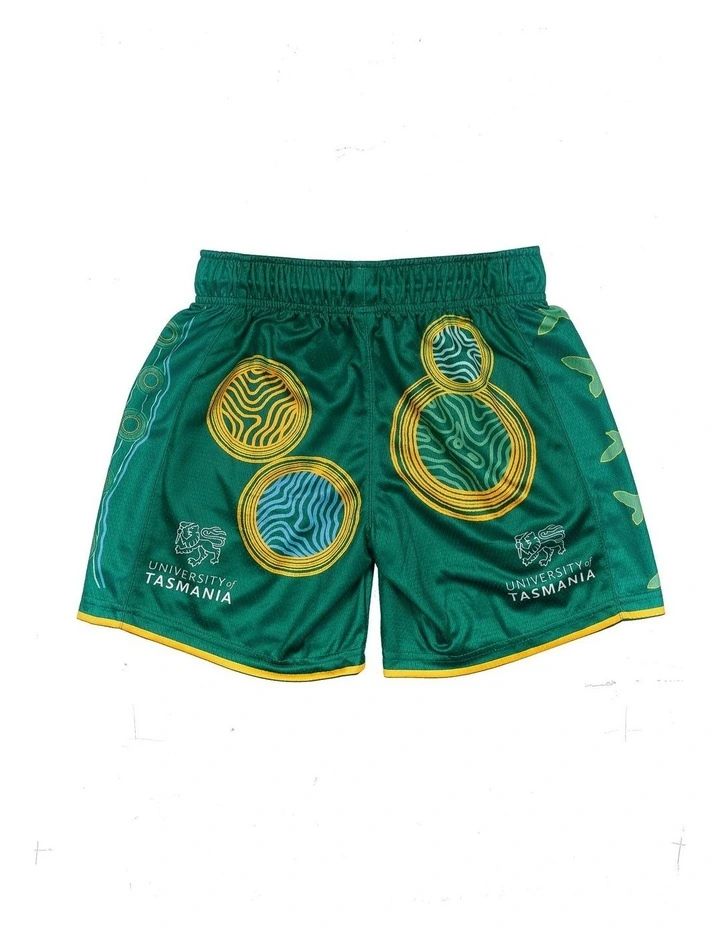 Tasmania JackJumpers 25/26 Youth Indigenous Shorts in Green image 4