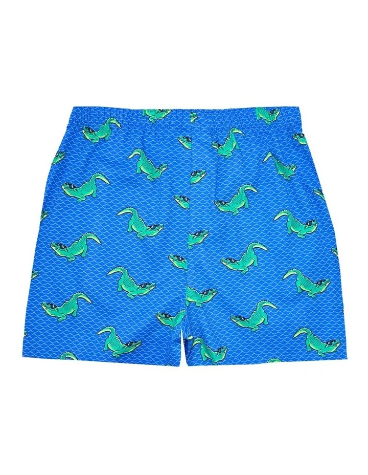 Crocodile Print Boxer Shorts in Blue image 2