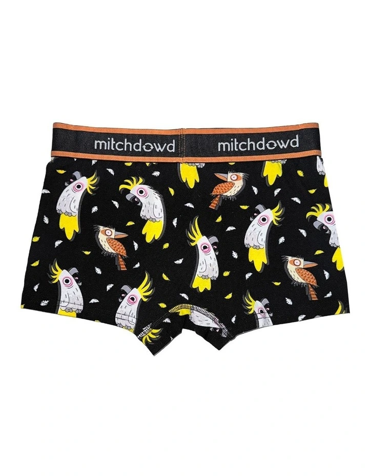 Cockatoo Print Trunks in Black image 2