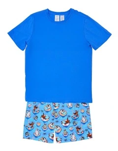 Boys Dog Print Pyjama Set in Blue