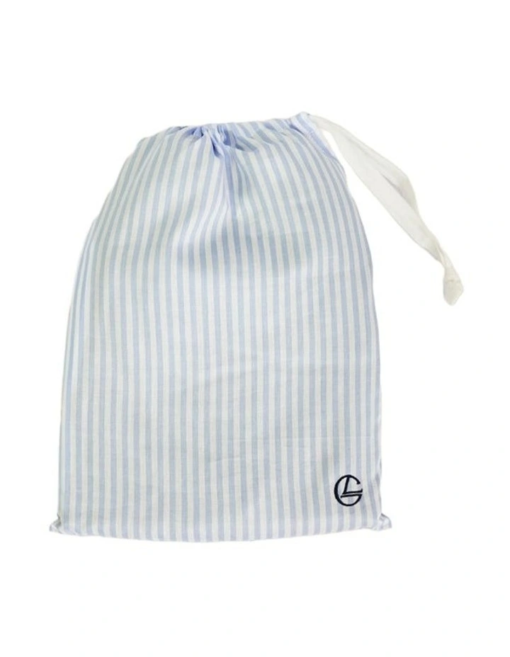 Mini Camilla Cotton Short Pyjama Set in Blue Stripe image 5
