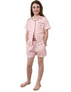Mini Camilla Cotton Short Pyjama Set in Pink