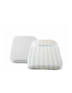 Next2Me Fitted/Flat Sheet Set Air 3 Piece White/Grey