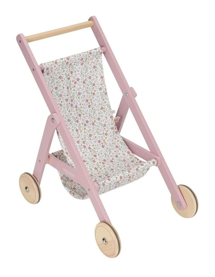Roleplay Wooden Doll Stroller image 1
